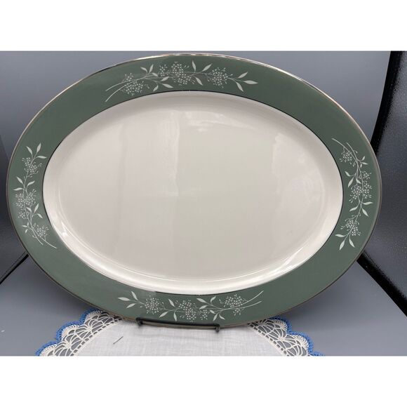 Vintage Syracuse Candelight 14" Oval Serving Platter MCM - Picture 1 of 5